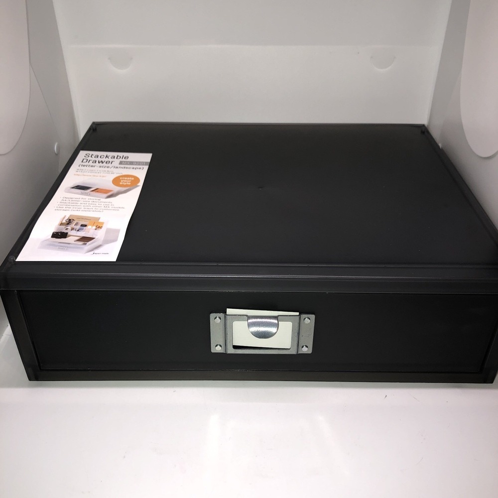 The Container Store Stackable Drawer Letter Size Landscape MX-9201 Japan Gray